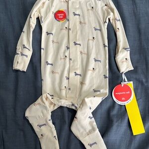 Magnetic Me Cream One-Piece with Dachshund Print